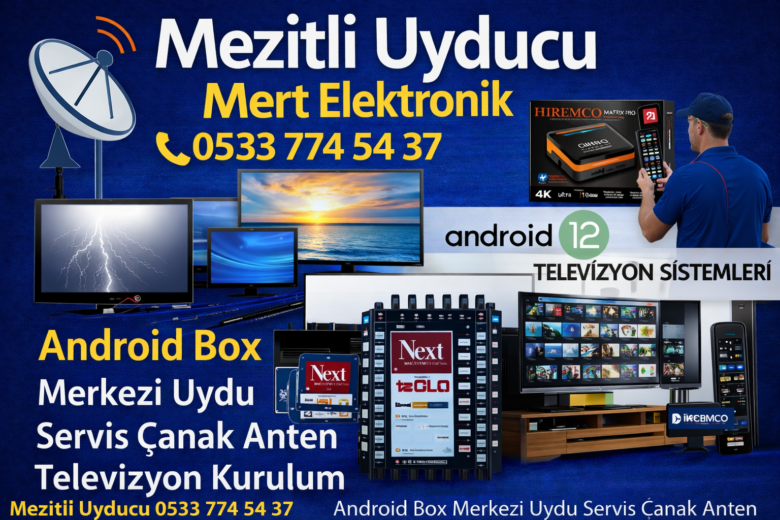 Mezitli Uyducu android box ve uydu sistemleri gorseli