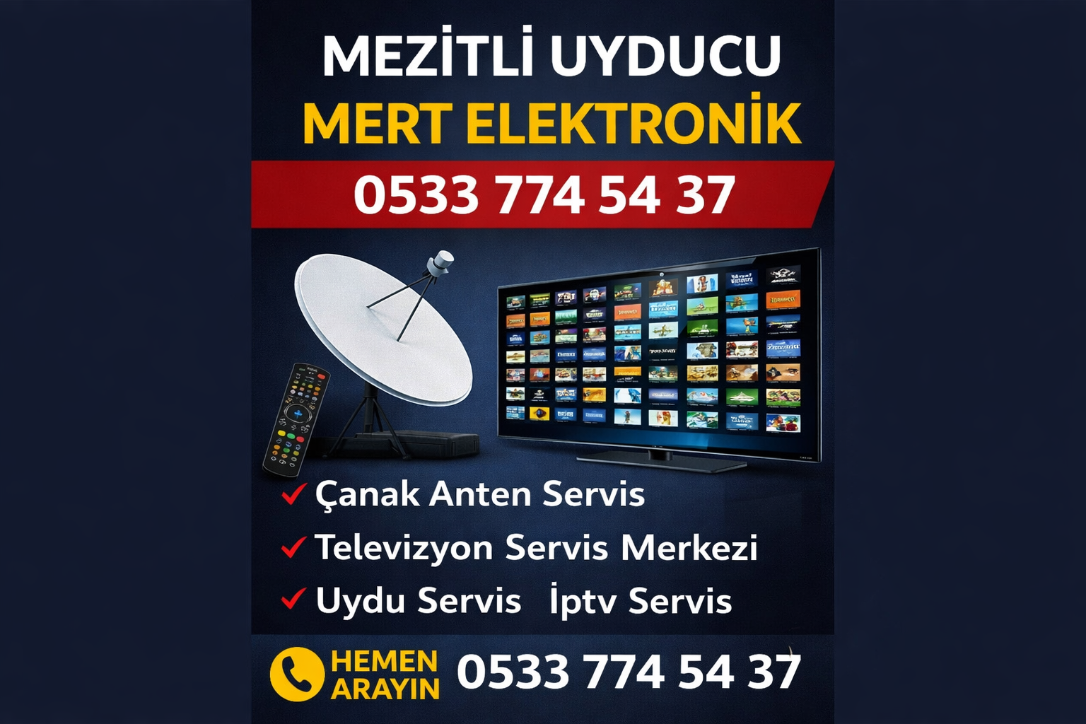 Mezitli Uyducu hemen arayin servis afisi