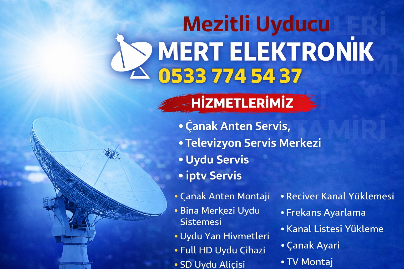 Mezitli Uyducu canak anten ve televizyon servisleri gorseli