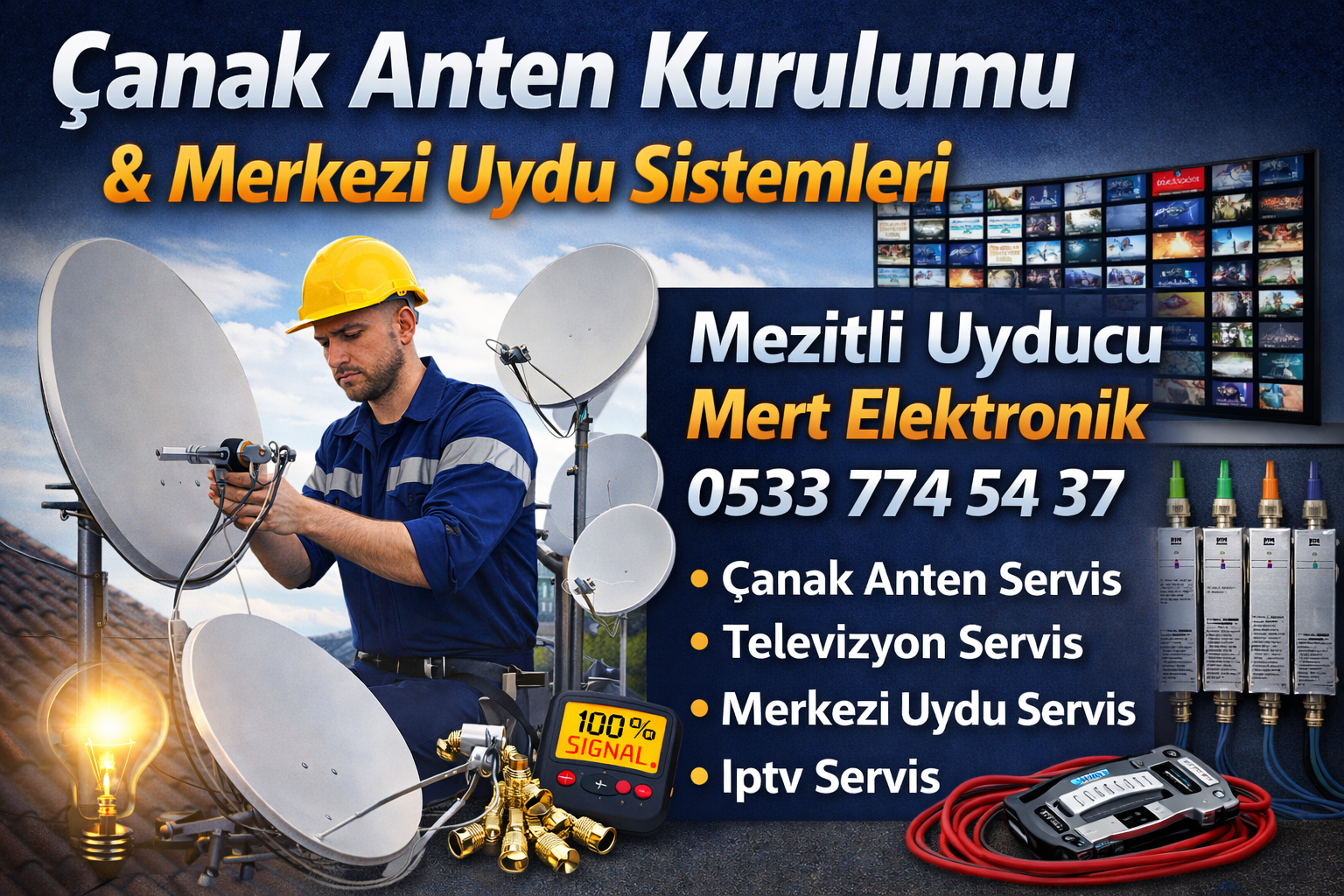 Mezitli Uyducu merkezi sistem ve sinyal cihazlari banneri